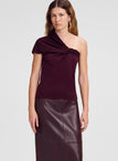 Kaylee Fine Merino One Shoulder Top
