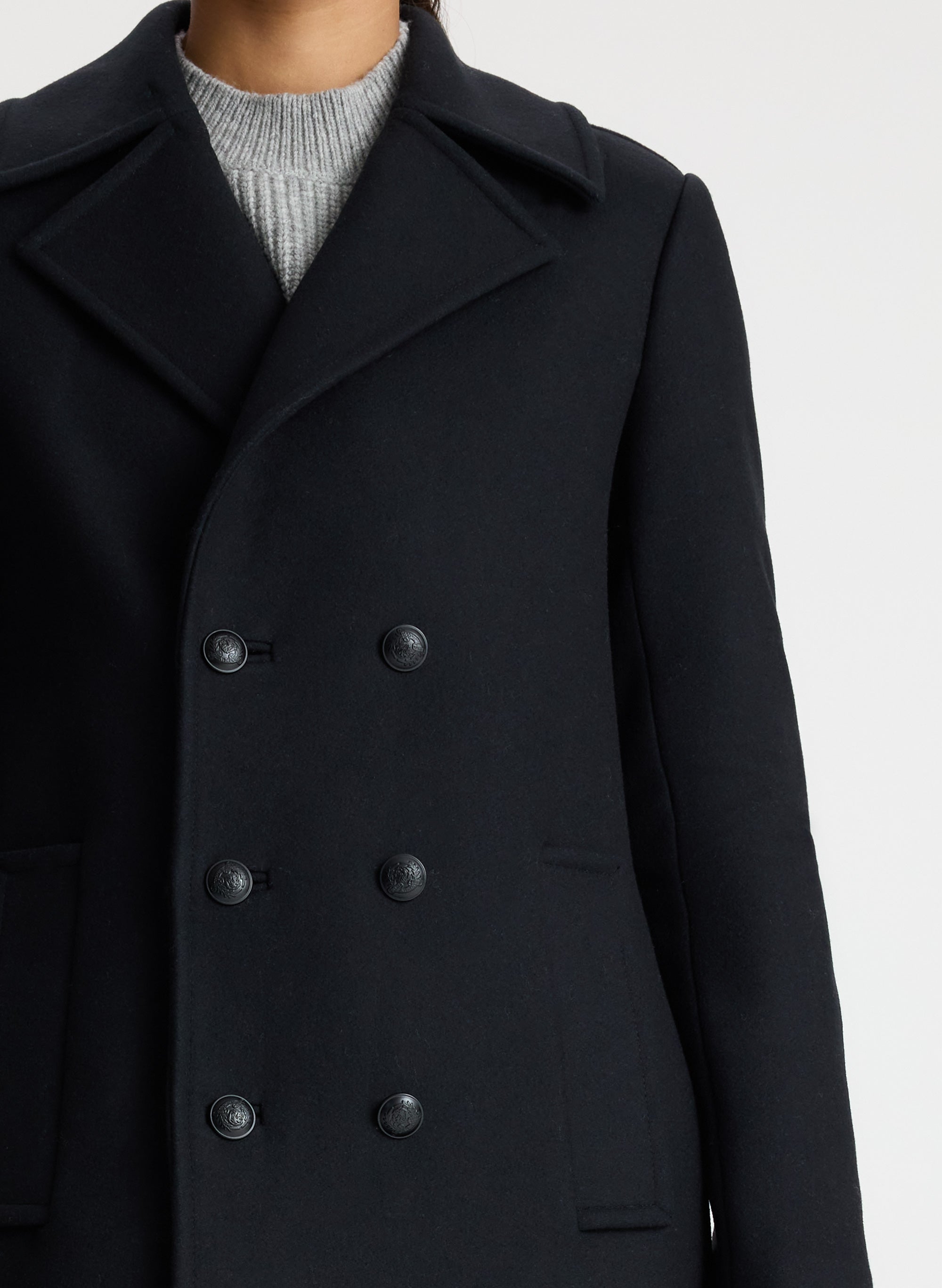 Jigsaw maritime outlet coat black