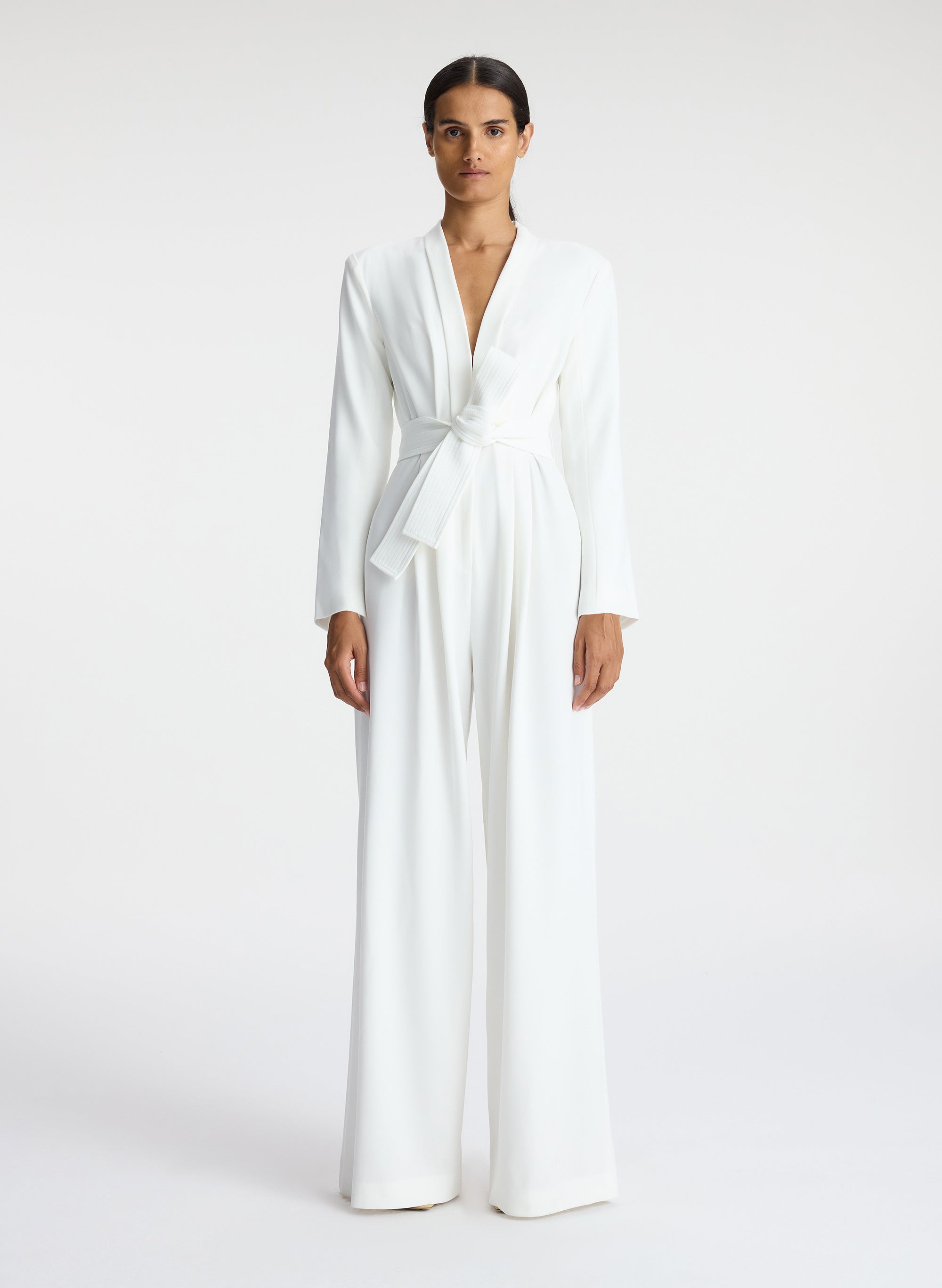 Long sleeve jumpsuit wide leg online