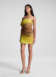 woman wearing ombre mini dress