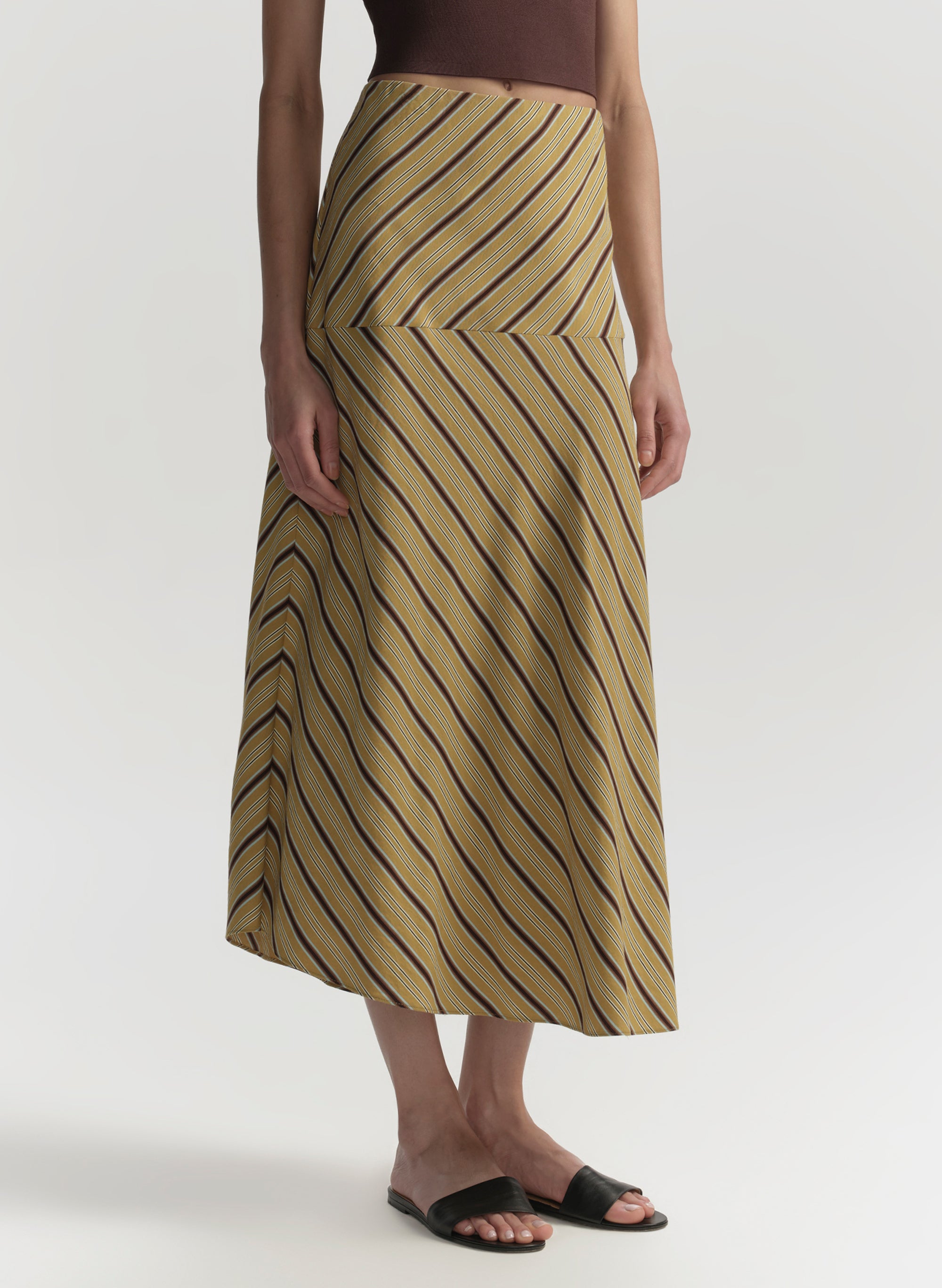 Kara Striped Midi Skirt | ALC LTD