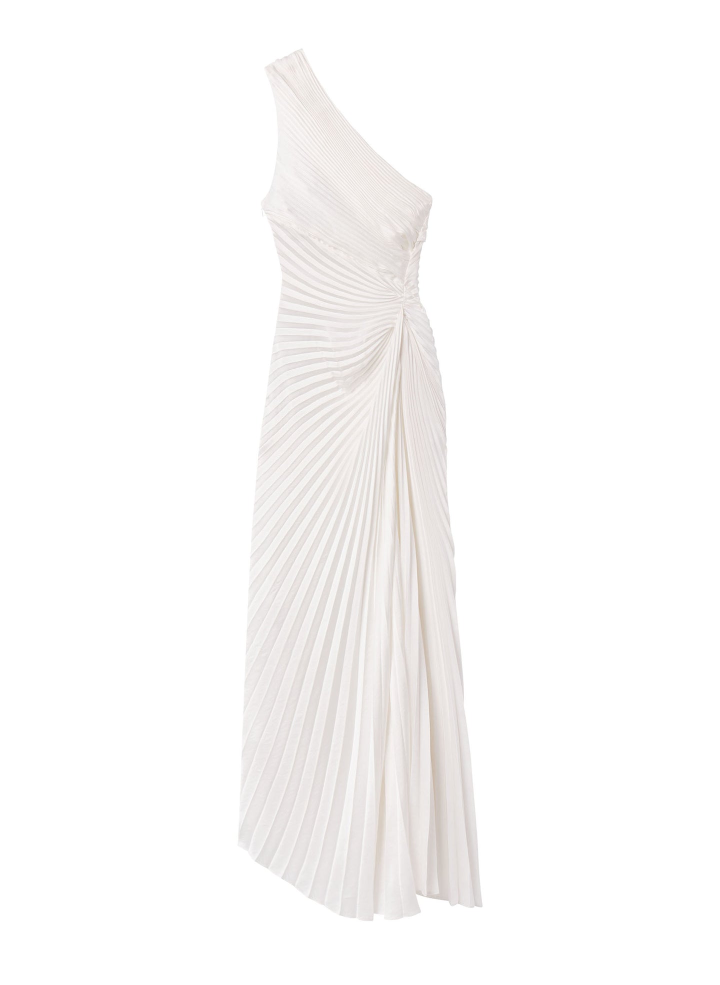 white satin pleated dress J'adore Pleated Silk Dress VAST