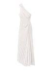 Lara Satin Pleated Midi Dress