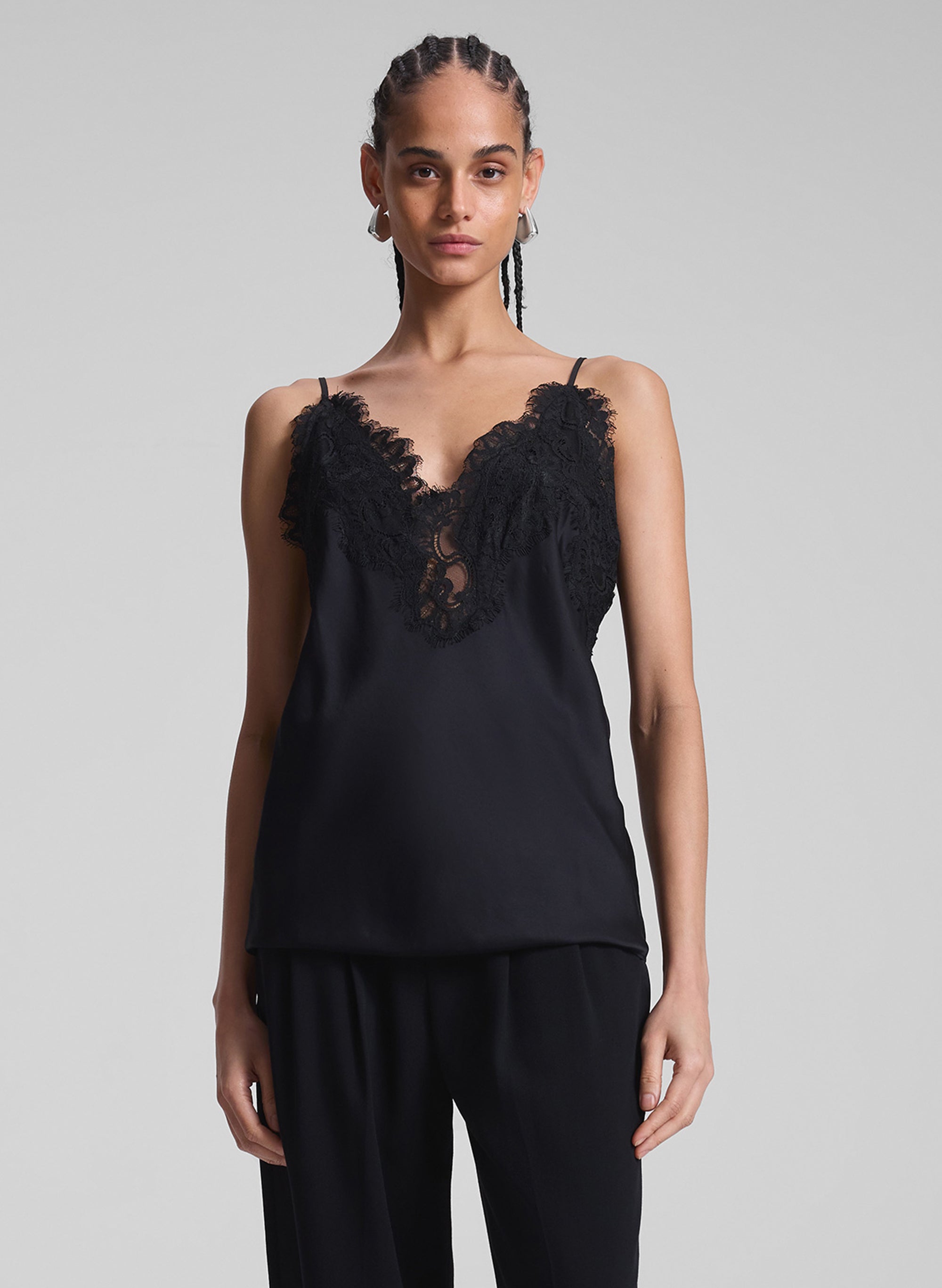 Satin and lace camisole top online