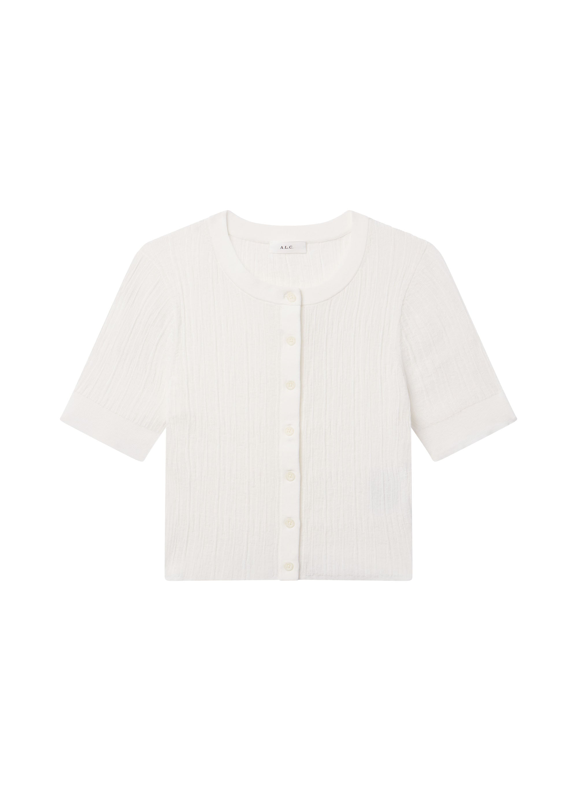 Lottie Fine Cotton Cropped Cardigan | ALC LTD