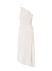 Lou Satin and Lace Midi Dress