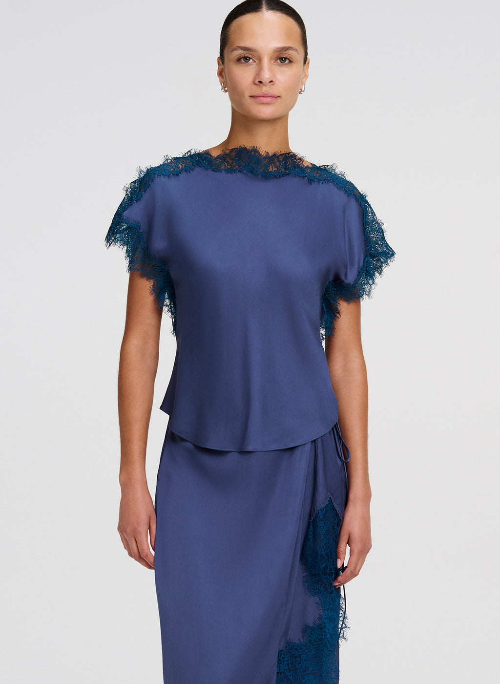 Luna Satin Lace Top