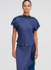 Luna Satin and Lace Top