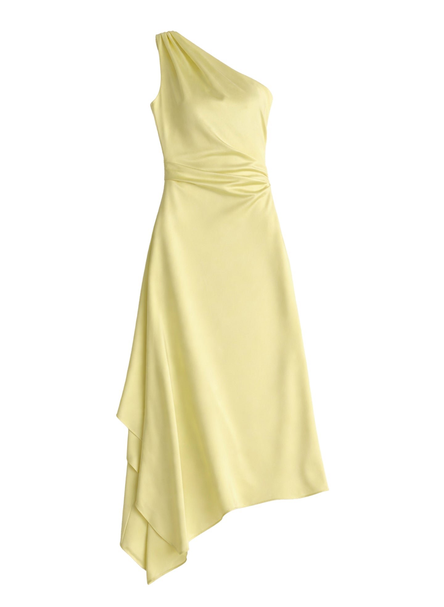 Lyn Satin One Shoulder Midi Dress Lyn Satin One Shoulder Midi Dress