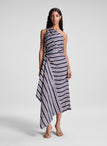Lyn Striped Linen Midi Dress