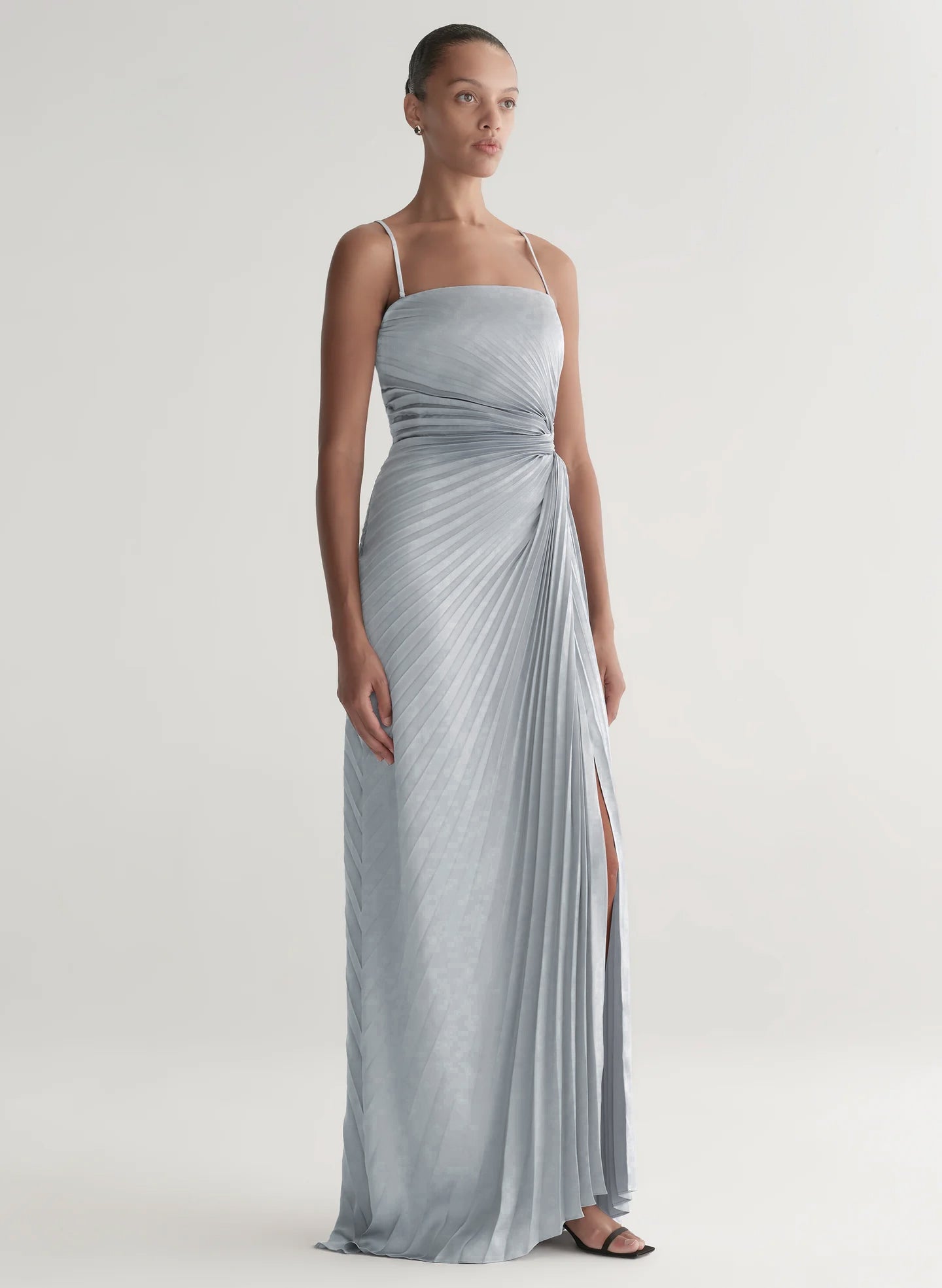 A.L.C. Women's Layla Strapless Pleated Gown in Steel Blue, Size 0 A.L.C. Women's Layla Strapless Pleated Gown in Steel Blue, Size 0