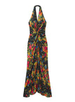 Mabel Floral Satin Gown