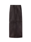 Marta Leather Midi Skirt