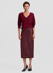 Marta Leather Midi Skirt