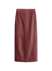 Marta Leather Midi Skirt