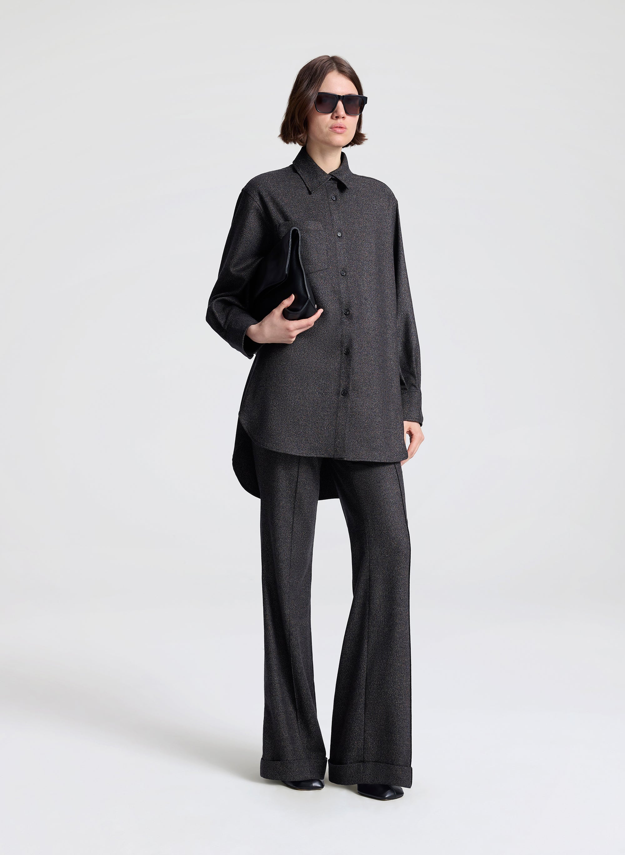 Max Wool Marled Tailored Pant | ALC LTD