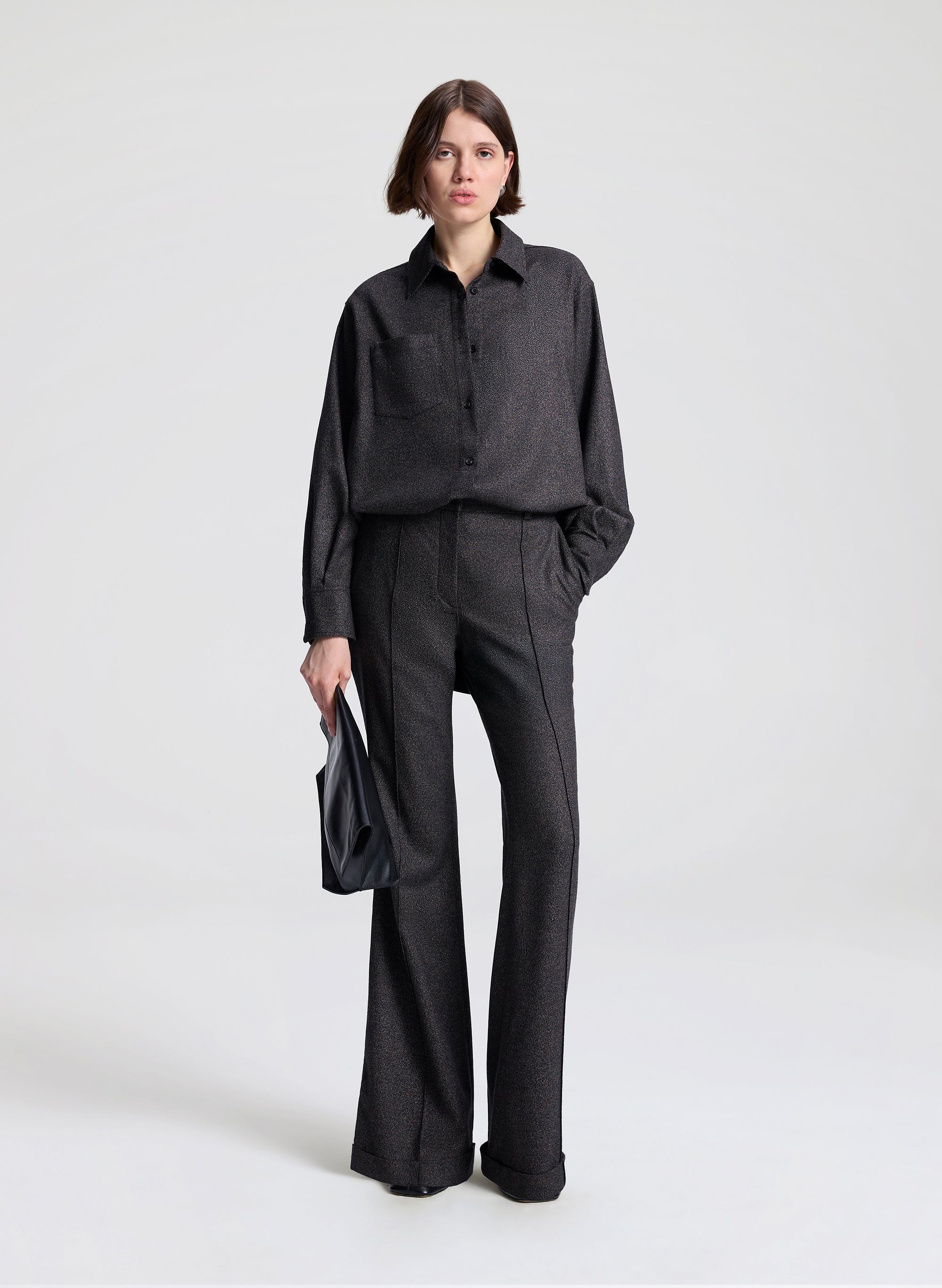 Max Wool Marled Tailored Pant | ALC LTD