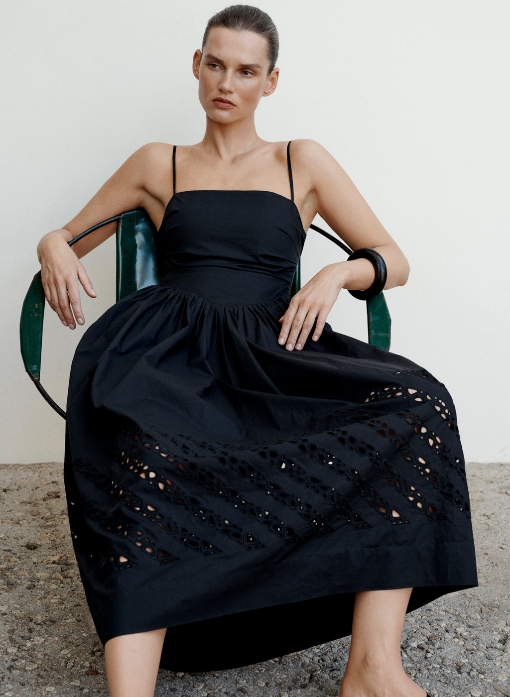 Mika Embroidered Cotton Midi Dress