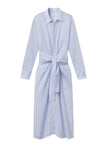 Mila Striped Linen Midi Dress