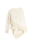 Miles Draped Wool Fringe Sweater