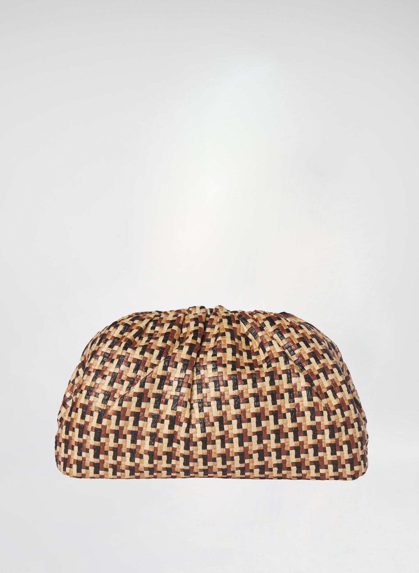 multicolor raffia clutch bag