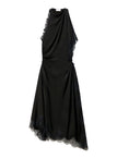 Miriam Satin and Lace Maxi Dress