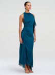Miriam Satin and Lace Maxi Dress
