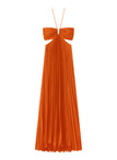 Moira Satin Pleated Maxi Dress