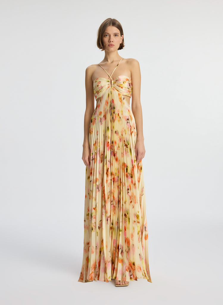 A.L.C. Moira Satin Pleated Dress | ALCltd.com