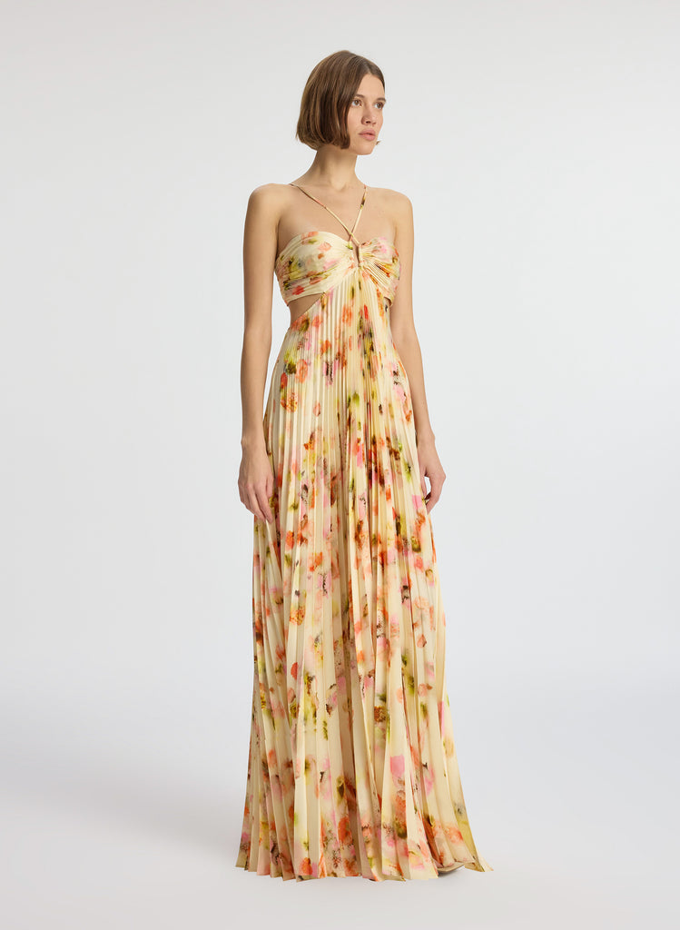 A.L.C. Moira Satin Pleated Dress | ALCltd.com