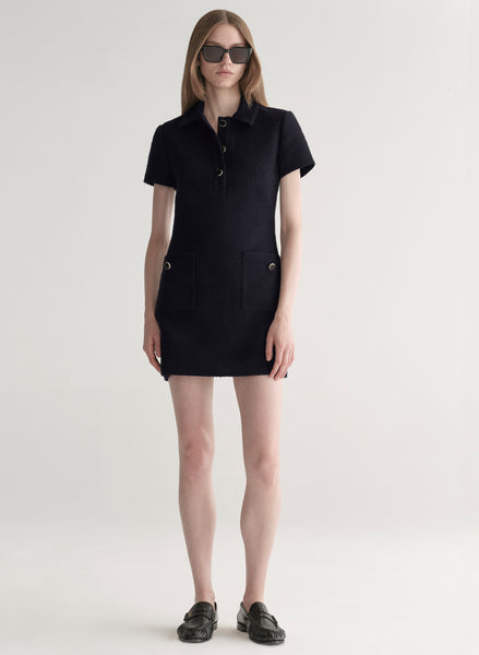 A.L.C. Women's Marcie Cotton Boucle Mini Dress Deep Navy