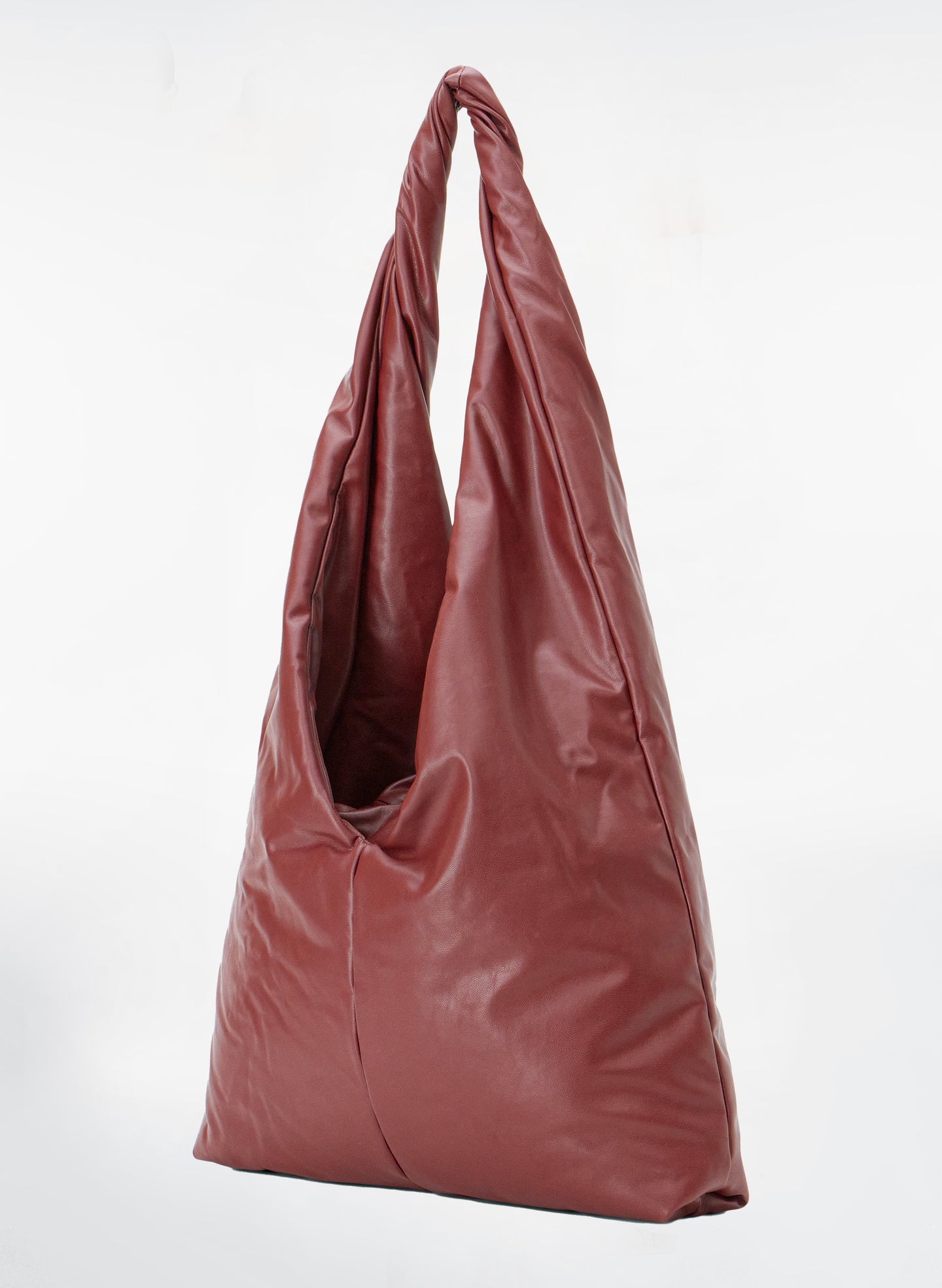Solid Arch Sling Crossbody Bag For Women Stylish Burgundy Vegan