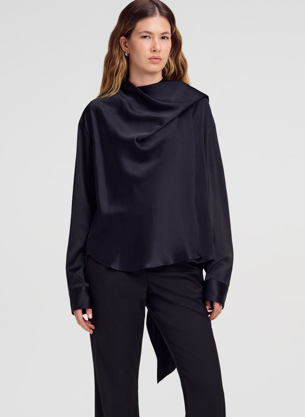 Nadine Silk Draped Top