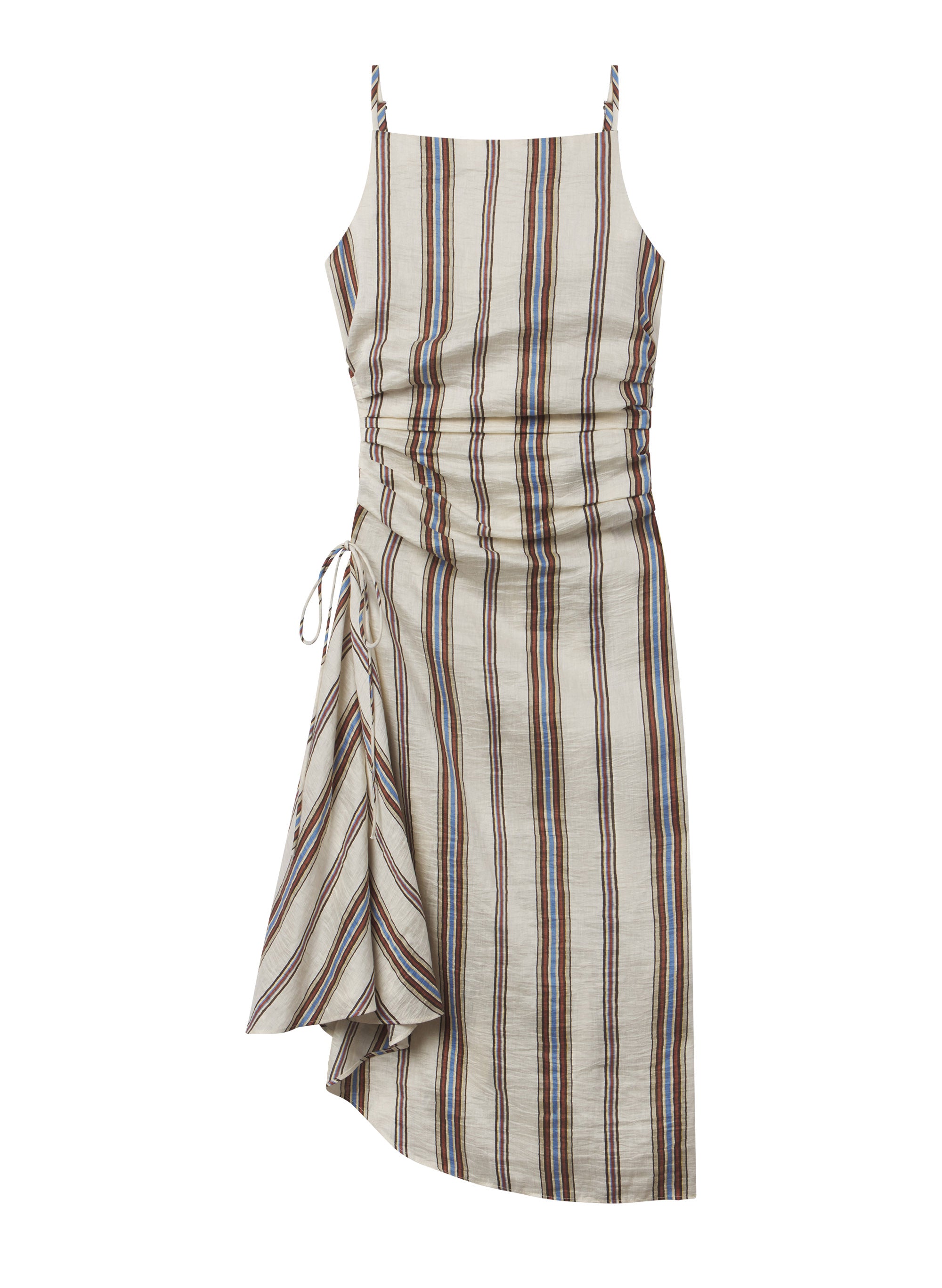 Naomi Striped Linen Midi Dress | ALC LTD