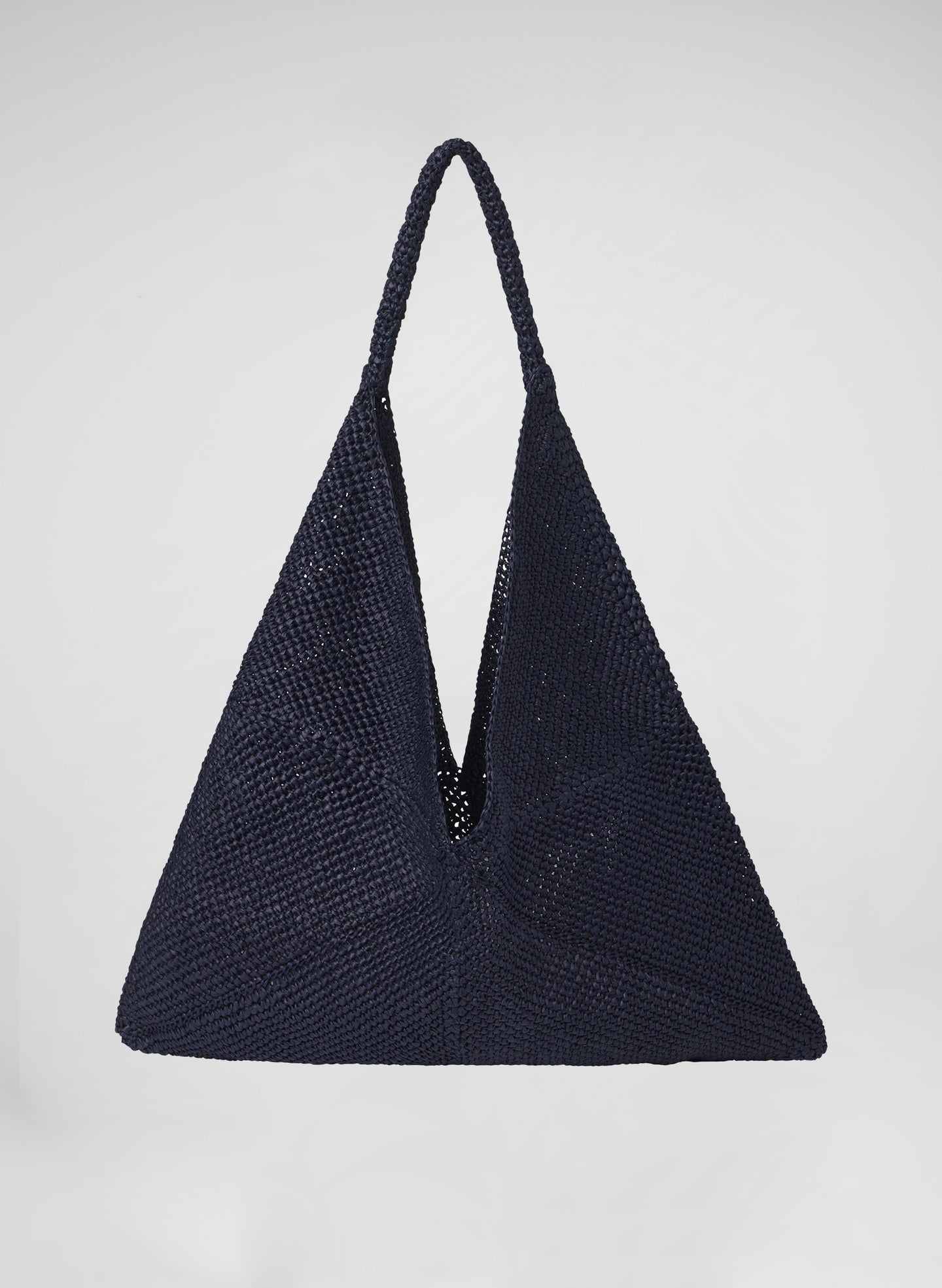 navy blue raffia tote
