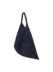 navy blue raffia tote