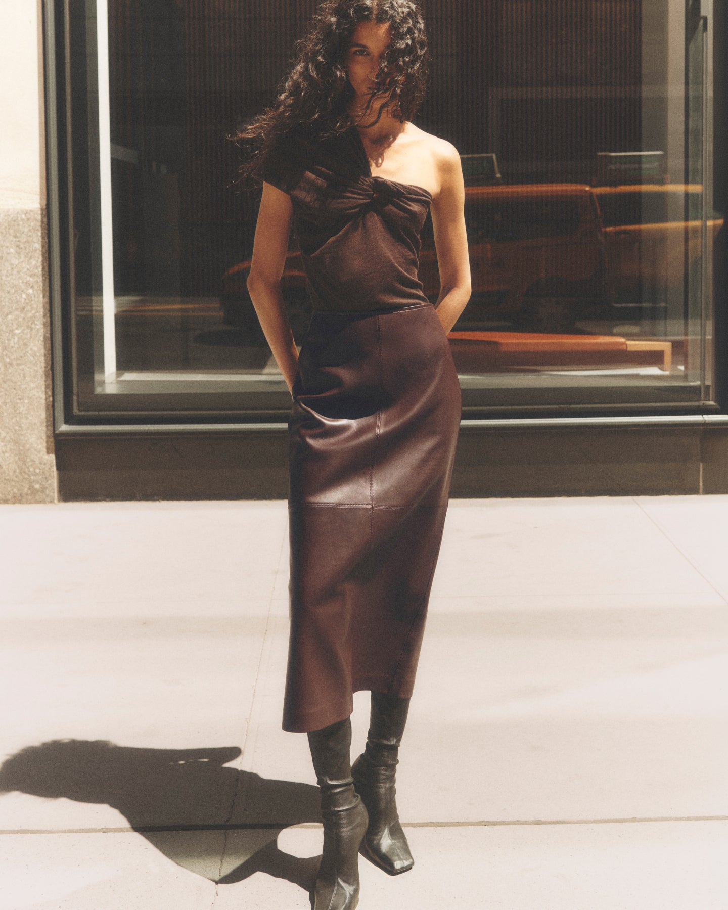 ARCH THE新品未使用アーチ ザOVERSIZED ウールシルク ドレス Alessia Textured Satin and Lace Maxi Dress | ALC LTD