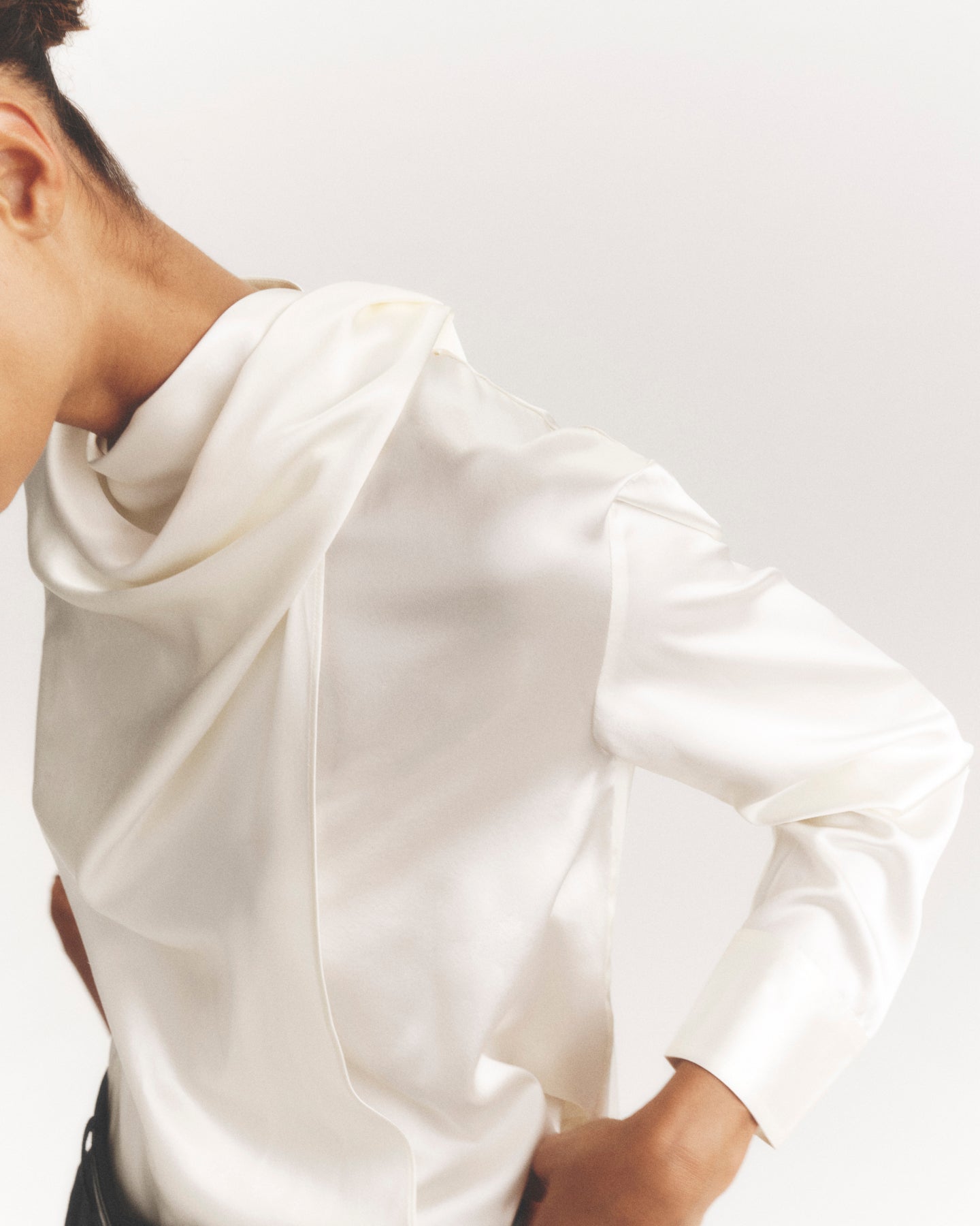 Sienna Satin Pleated Off Shoulder Top | ALC LTD