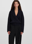 Naya Merino Shawl Collar Wrap Sweater