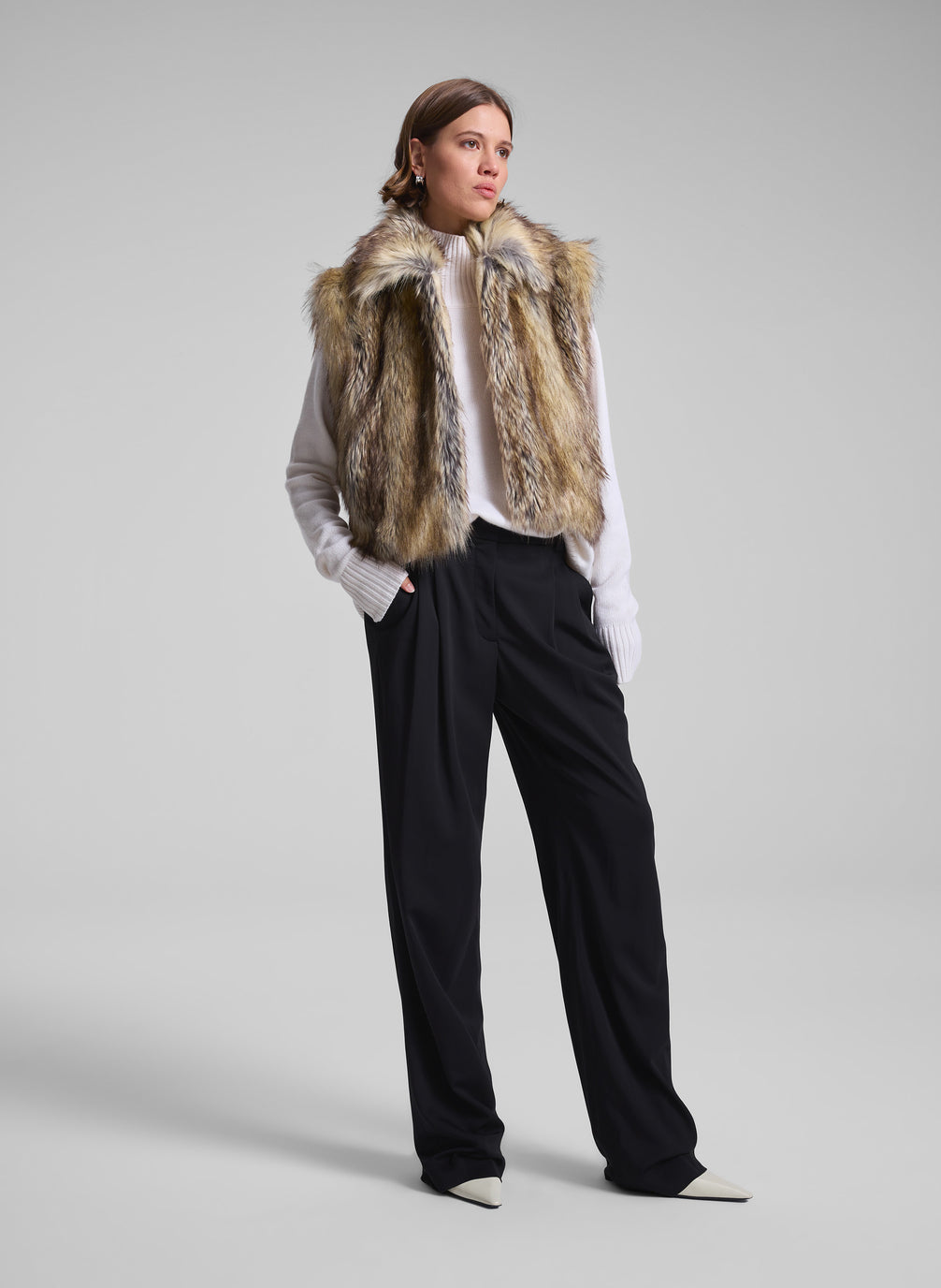 A.L.C. Naya Faux Fur Vest | ALCltd.com