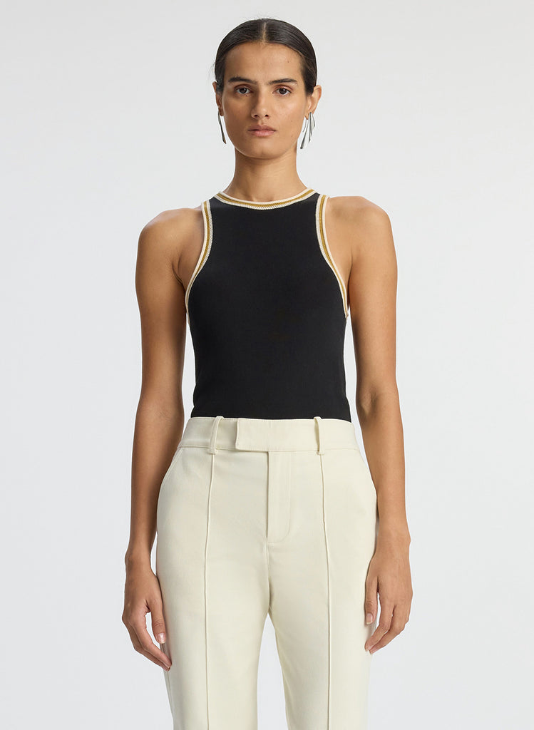 A.L.C. Nelly Contrast Trim Knit Tank | ALCltd.com