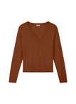 Nicole Fine Merino V-Neck Sweater