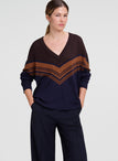 Nicole Fine Merino V-Neck Sweater