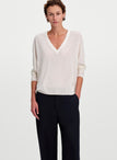 Nicole Fine Merino V-Neck Sweater