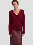 Nicole Fine Merino V-Neck Sweater
