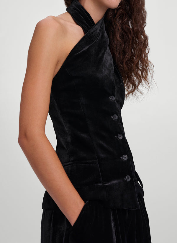 Norah Velvet Halter Top