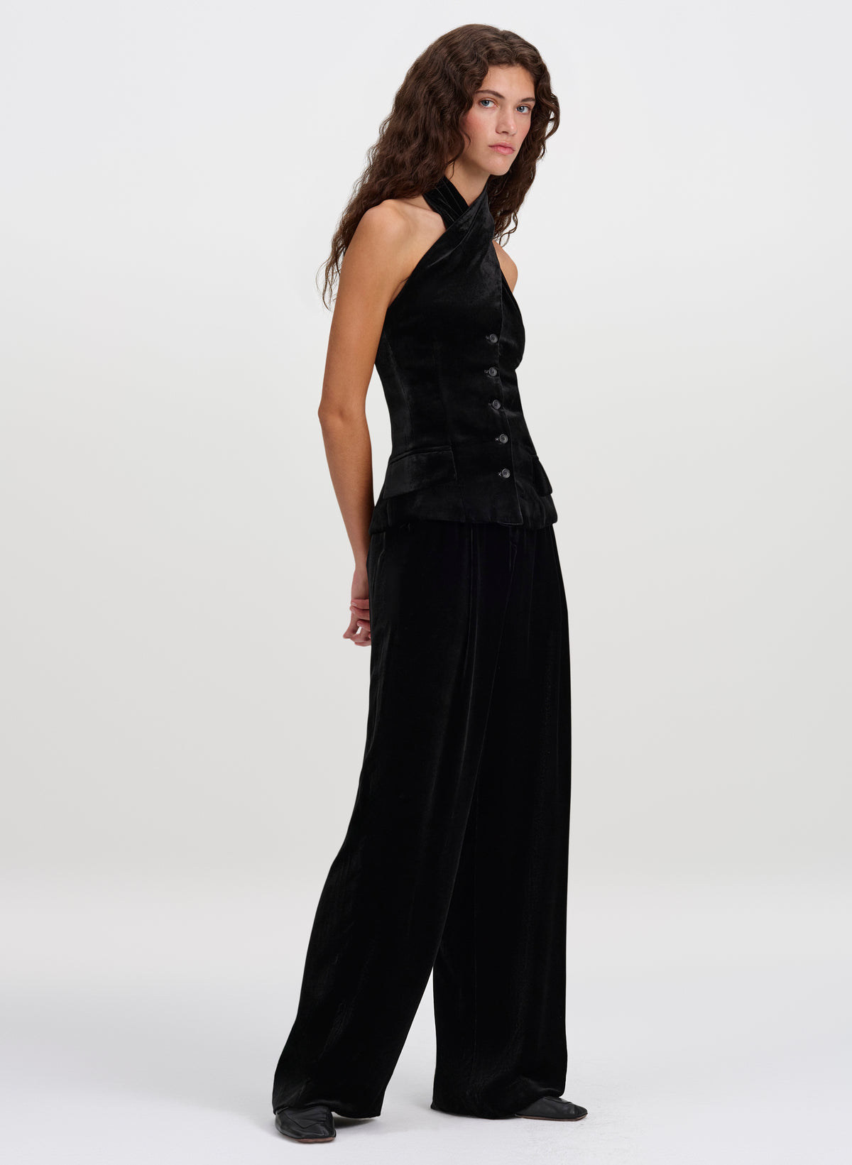 Norah Velvet Halter Top