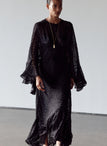 Uma Silk Devoré Midi Dress
