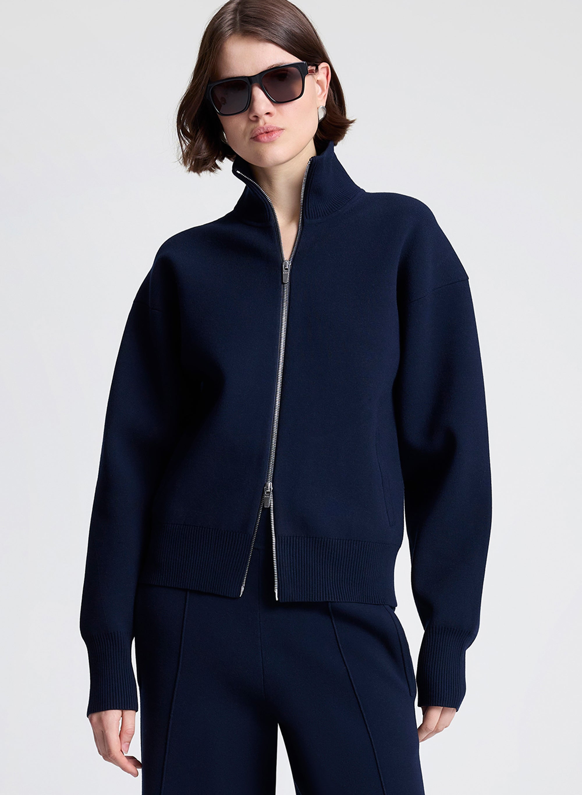 Oliver Knit Zip Cardigan | ALC LTD