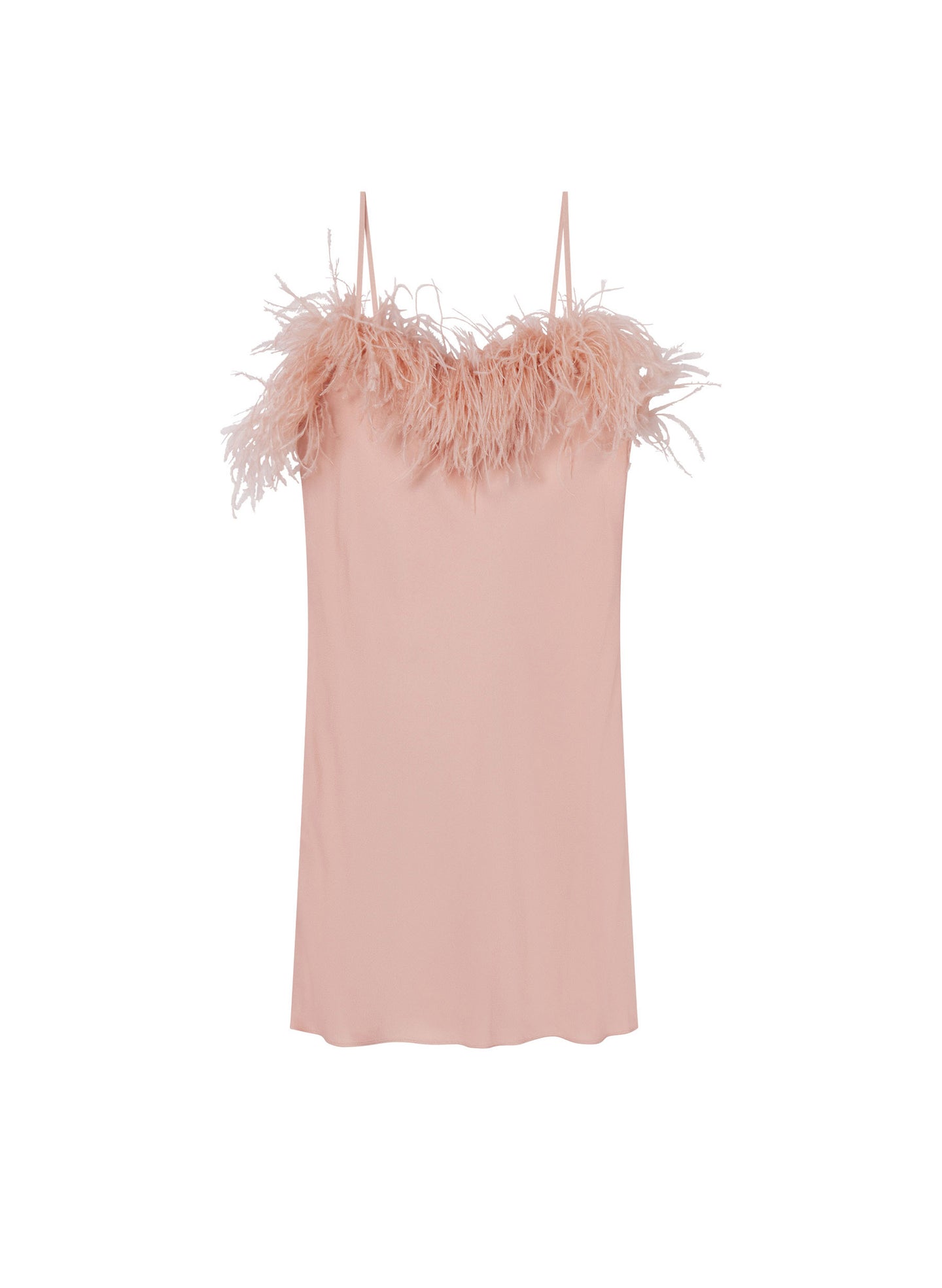 A.L.C. Opal Feather Trimmed Mini Dress in Dusty Rose, Size 0 A.L.C. Opal Feather Trimmed Mini Dress in Dusty Rose, Size 0